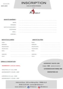 Fiche Inscription LILLE 2024 2025